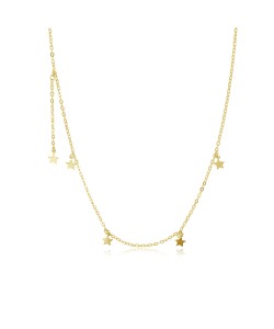 Stars Silver Necklace SPE-5595-GP